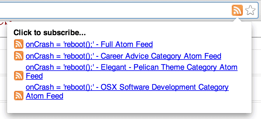 rss feed for chrome